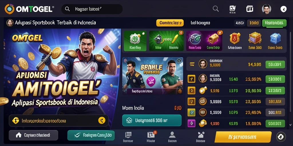 Screenshot OMTOGEL menampilkan tampilan menarik dari antarmuka taruhan.