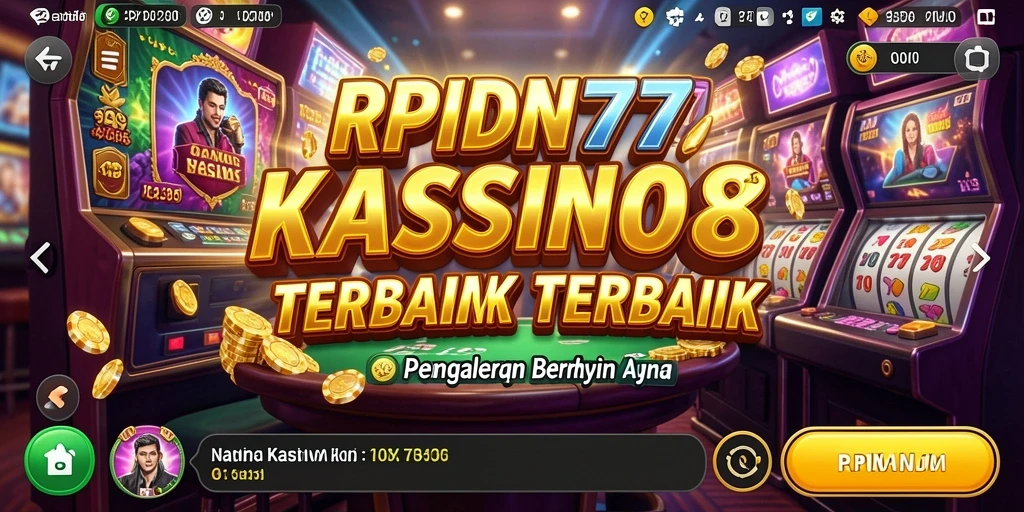 Tampilan utama permainan RPIDN777 dengan grafis kasino yang menakjubkan.