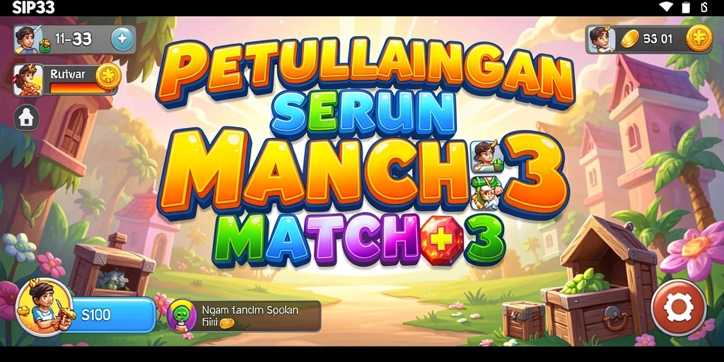 Tampilan gameplay seru SIP33 dalam kategori Match-3.