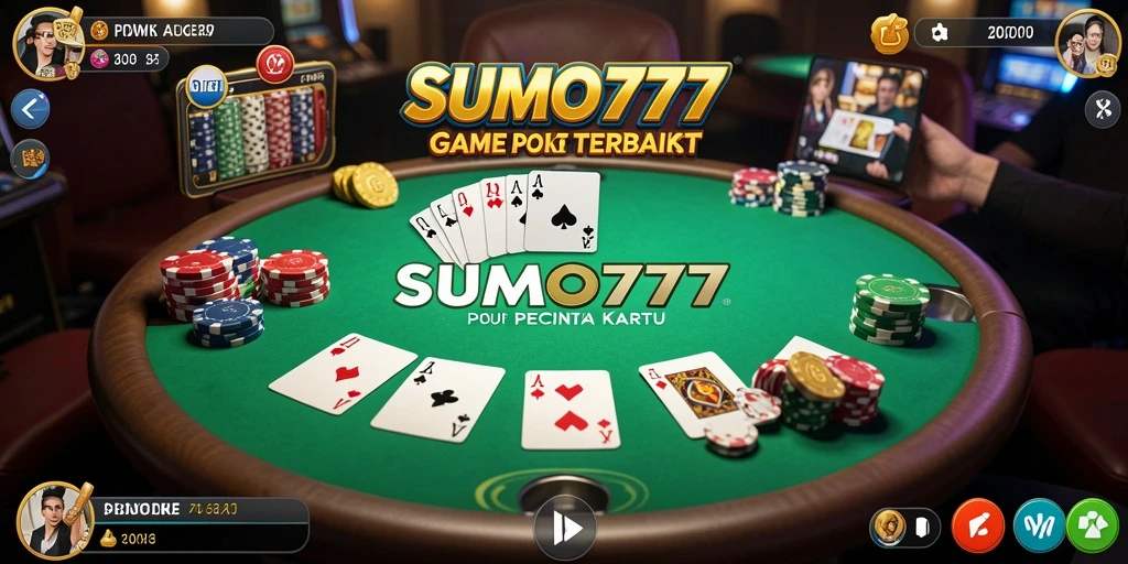 Screenshot gameplay SUMO777 yang menampilkan aksi poker yang mendebarkan.