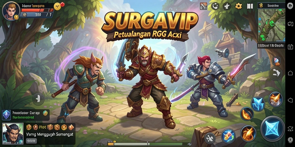 Tampilan gameplay memukau dari SURGAVIP yang penuh aksi.