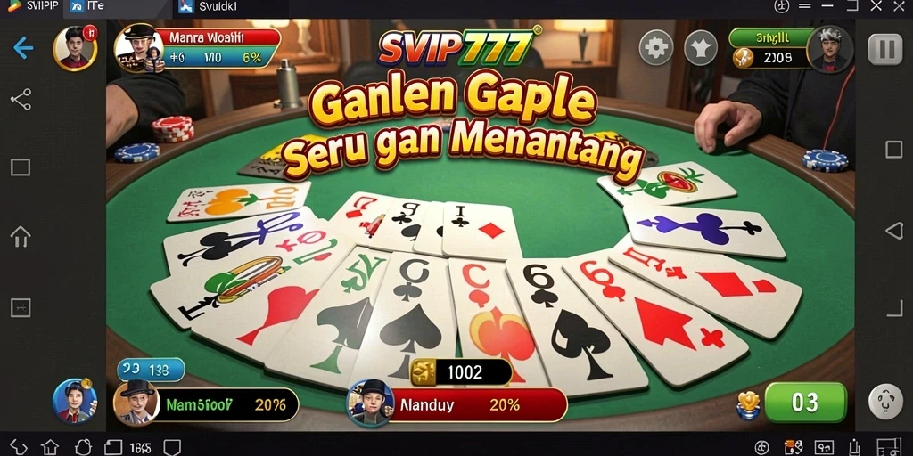 Tampilan gameplay Gaple yang seru dan interaktif di SVIP777.