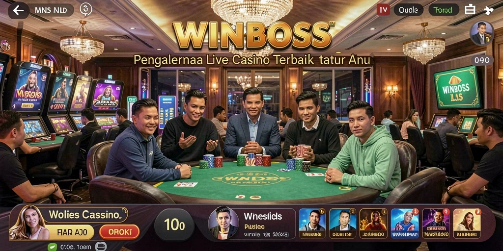 Gameplay Live Casino yang mendebarkan di WINBOSS dengan dealer langsung.